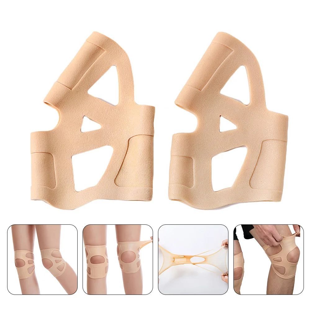 

1 Pair of Silicone Knee Braces Ultra-thin Knee Protection Wraps (Skin,)