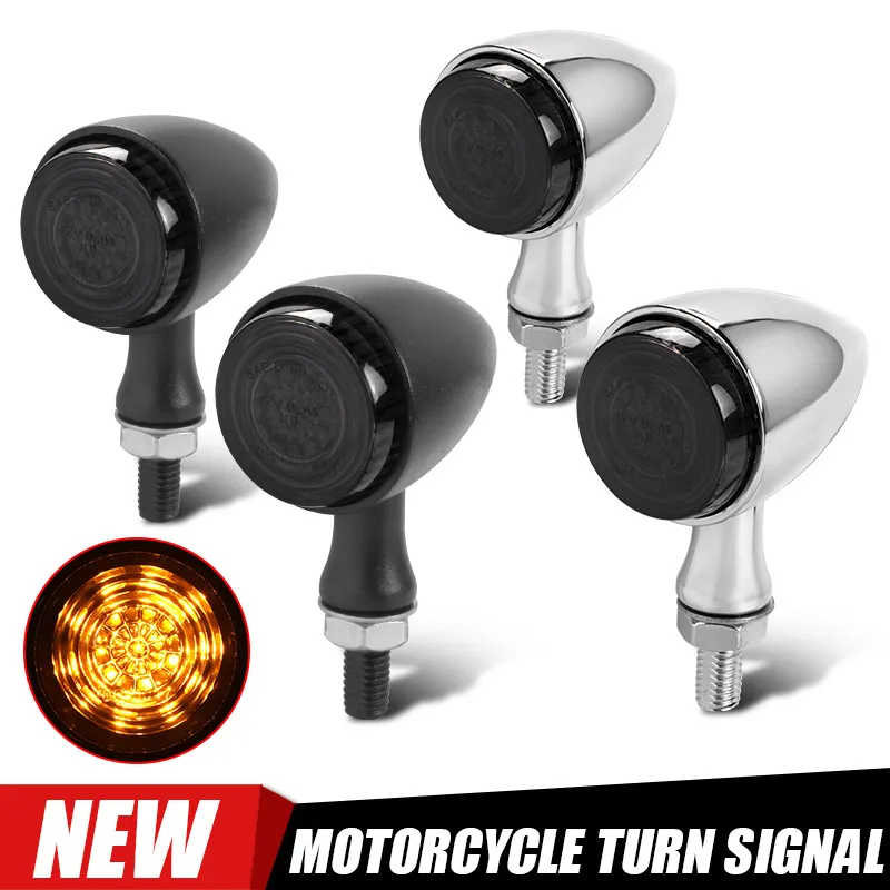 

Universal Motorcycle Turn Signal Light Front Back Flashing Halogen Light Indicator Blinker Flash Bike Lamp For Honda For Suzuk