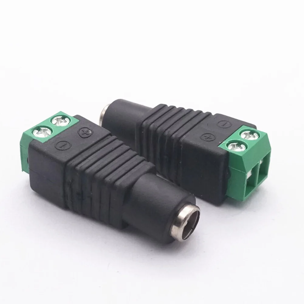 

Adapter CCTV Connector 20pcs Black DC Connector For CCTV Cables Male Female Power Connector Plug Socket 12V DC