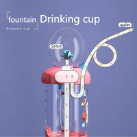 plastic cups with lid and straw kawaii water bottle baby bottles kids cup bottl glass straws children tumbler reusabl cute bar