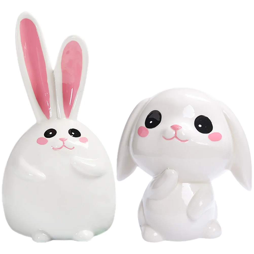

Bank Rabbit Piggy Bunny Money Year Figurine Animal Saving Newkids Pot Ceramic Zodiac Statue Banks Toy Favors Party Gifts