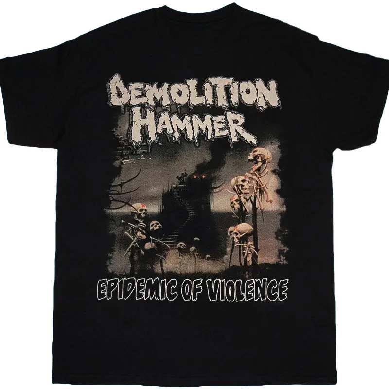 SALE Demolition Hammer Epidemic of Violence T-Shirt Cotton Black Men S to 5XL