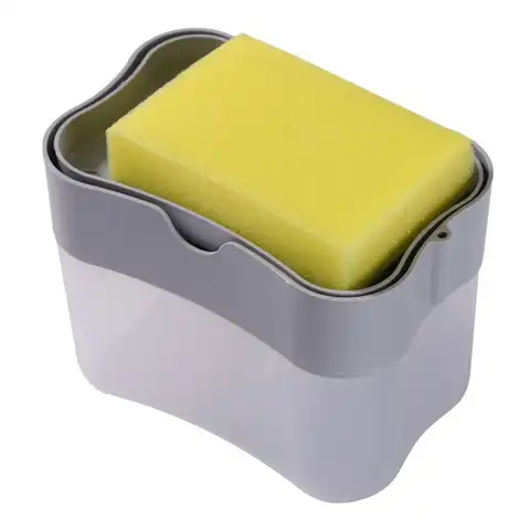 Кухонный дозатор для мыла с насосом для мытья посуды, держатель для жидкой губки, инструменты для мытья посуды, держатель губки для кухни