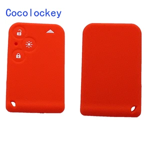 Cocolockey Key Card Cover Case Skin Set Fit for Renault Laguna Espace 3Button Remote Key Silicone Ho in Pakistan