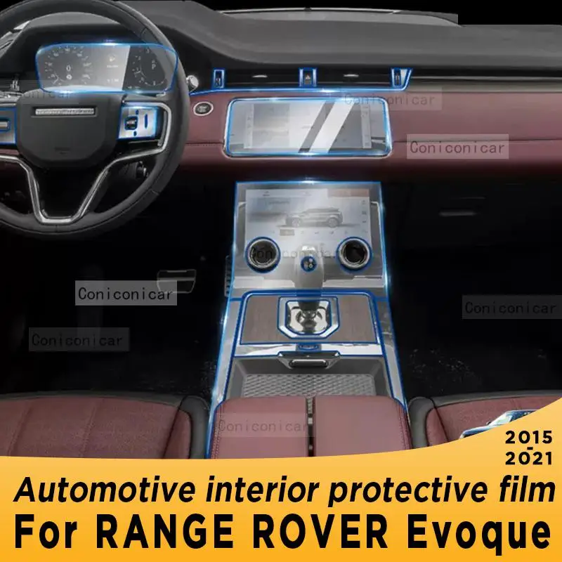 

For RANGE ROVER Evoque 2015 2019-2021 Gearbox Panel Navigation Screen Automotive Interior TPU Protective Film Cover Anti-Scratch