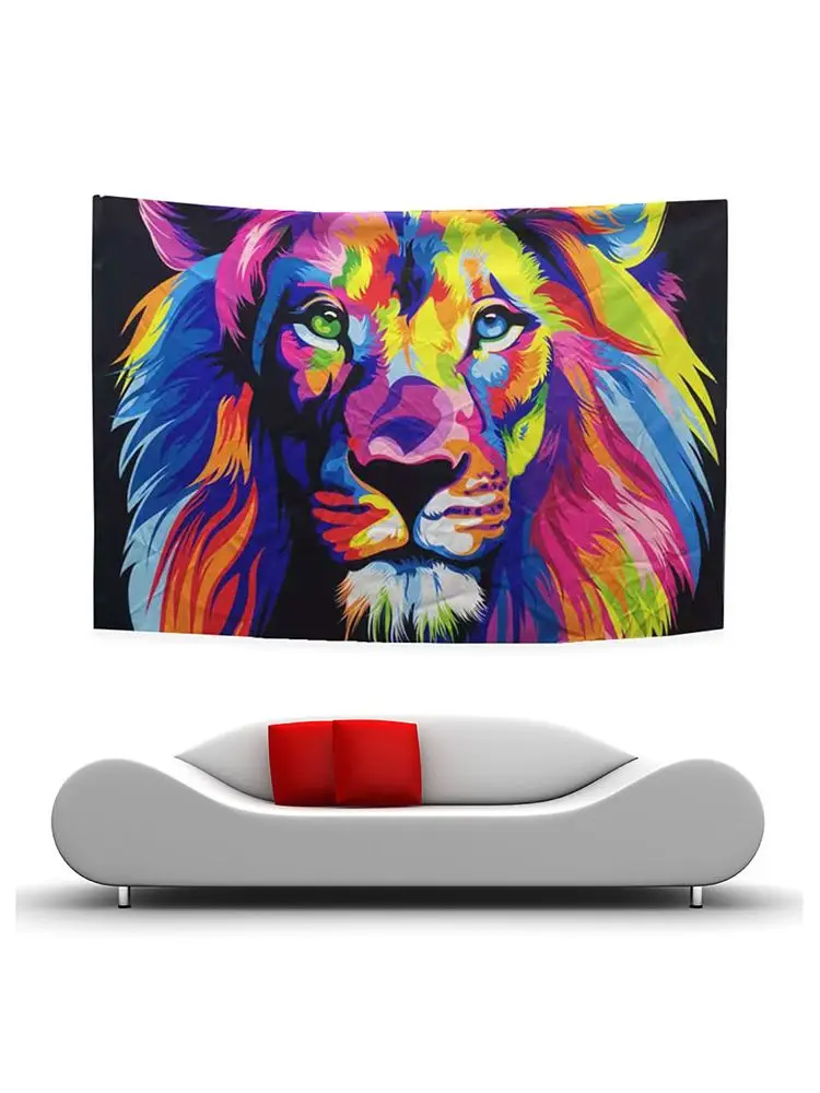Настенный Гобелен для спальни эстетический Декор гостиной с Львом домашнее