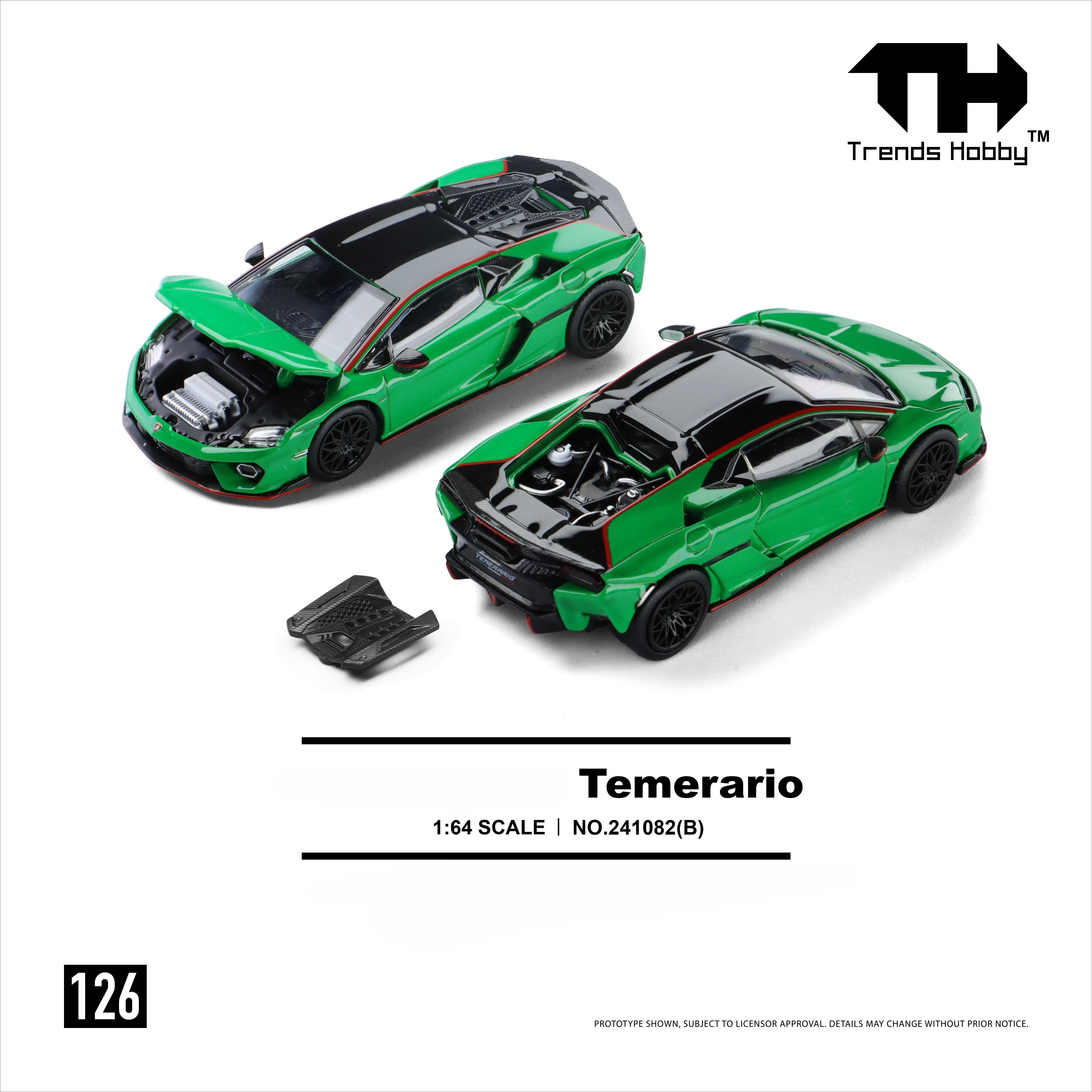 Модель автомобиля Trends Hobby 1:64 Temerario Green Matte Blue Diecast (литая под давлением) (art.: 3920d9fab67db) - 3920d9fab67db