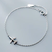 fashion simple airplane bracelets for women wedding holiday gift luxury diamond zircon hand jewelry accessories wholesale bulk