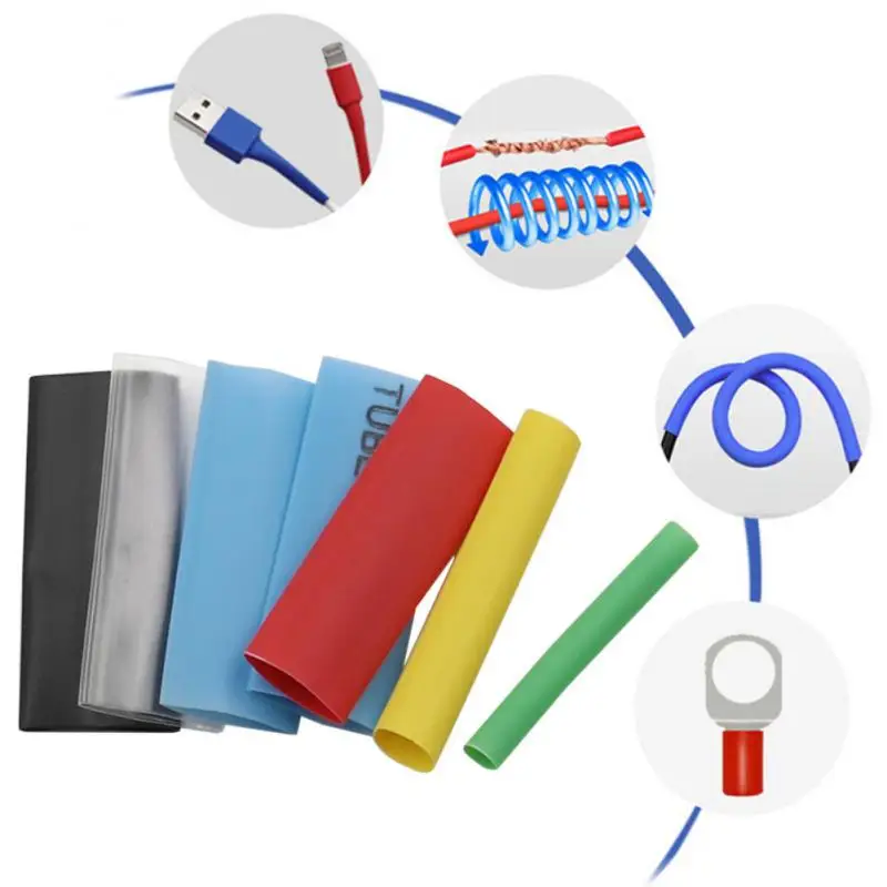 

Heat Shrink Tubing kit 2:1 Shrinkable Wire Shrinking Wrap Tubing Wire Connect Cover Protection with Hot Air Gun