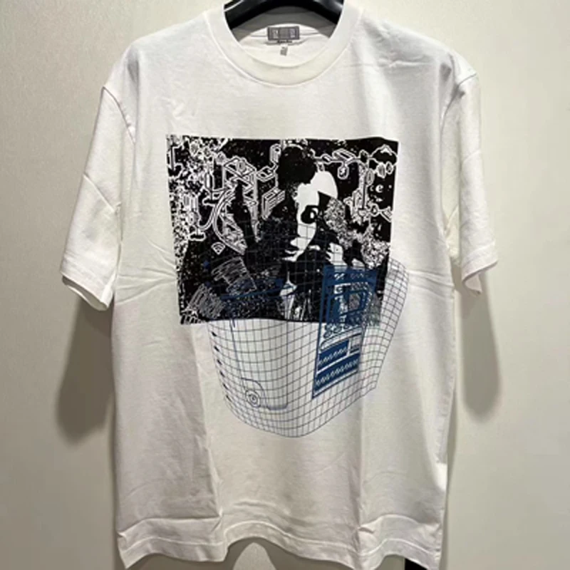 Мужская и женская футболка с коротким рукавом свободного покроя