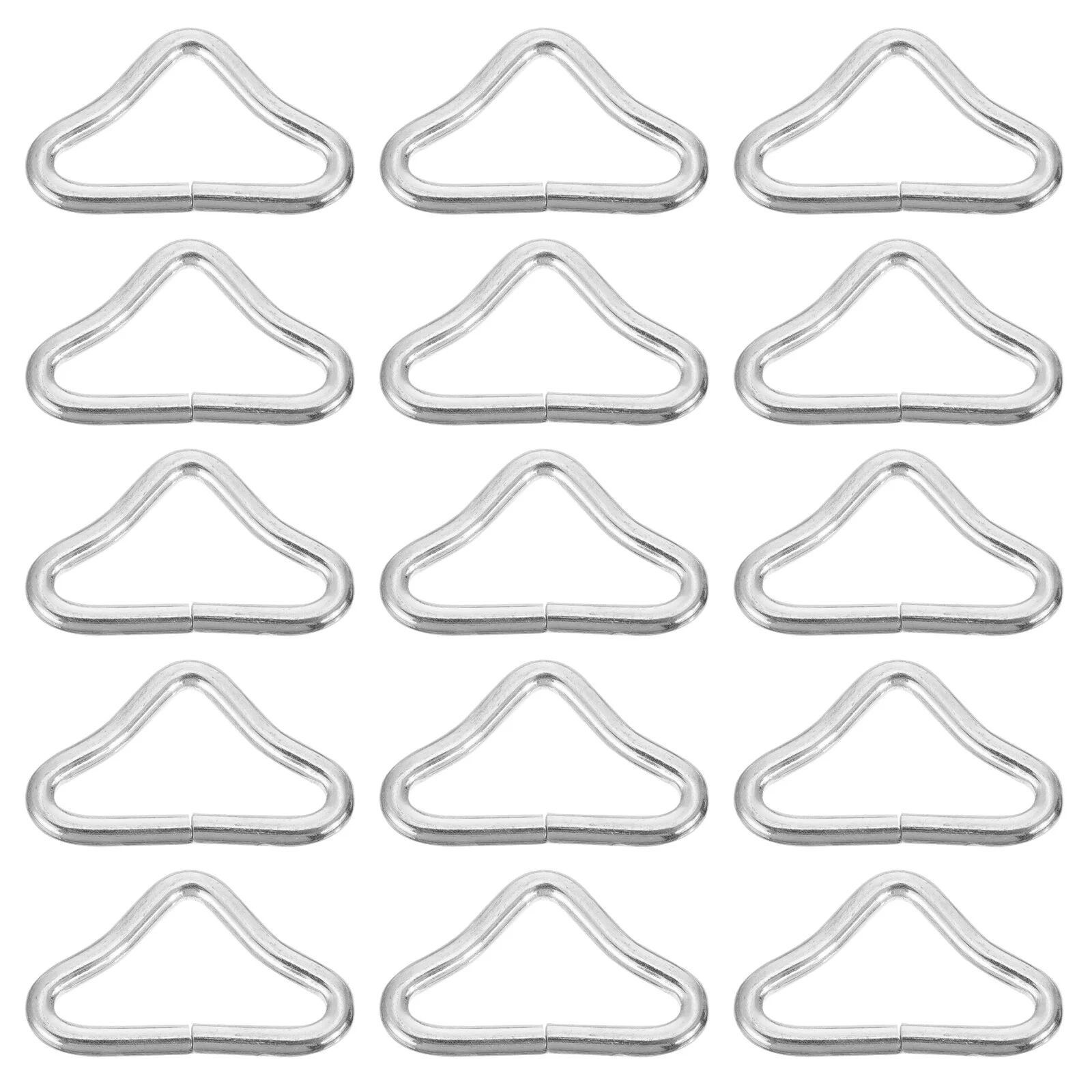 

40 PCS Lock Leash Kids Heavy Duty Triangle Ring Accessories V-Ring Trampoline Steel Rings Galvanized Wire Child Strap Buckles