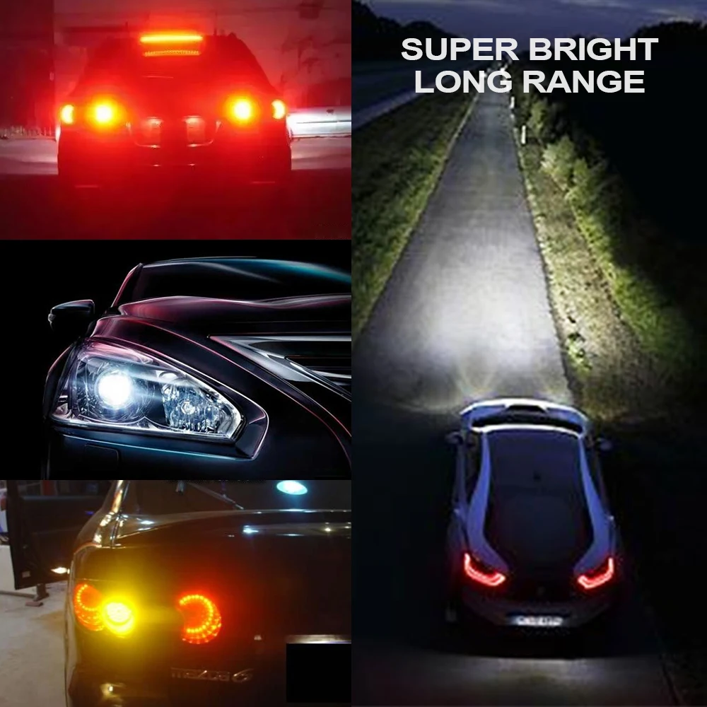 

2pcs LED BA15S/1156 Car Tail Bulb Brake Lights 12V Auto Reverse Lamp Daytime Running Light DRL Signal Light