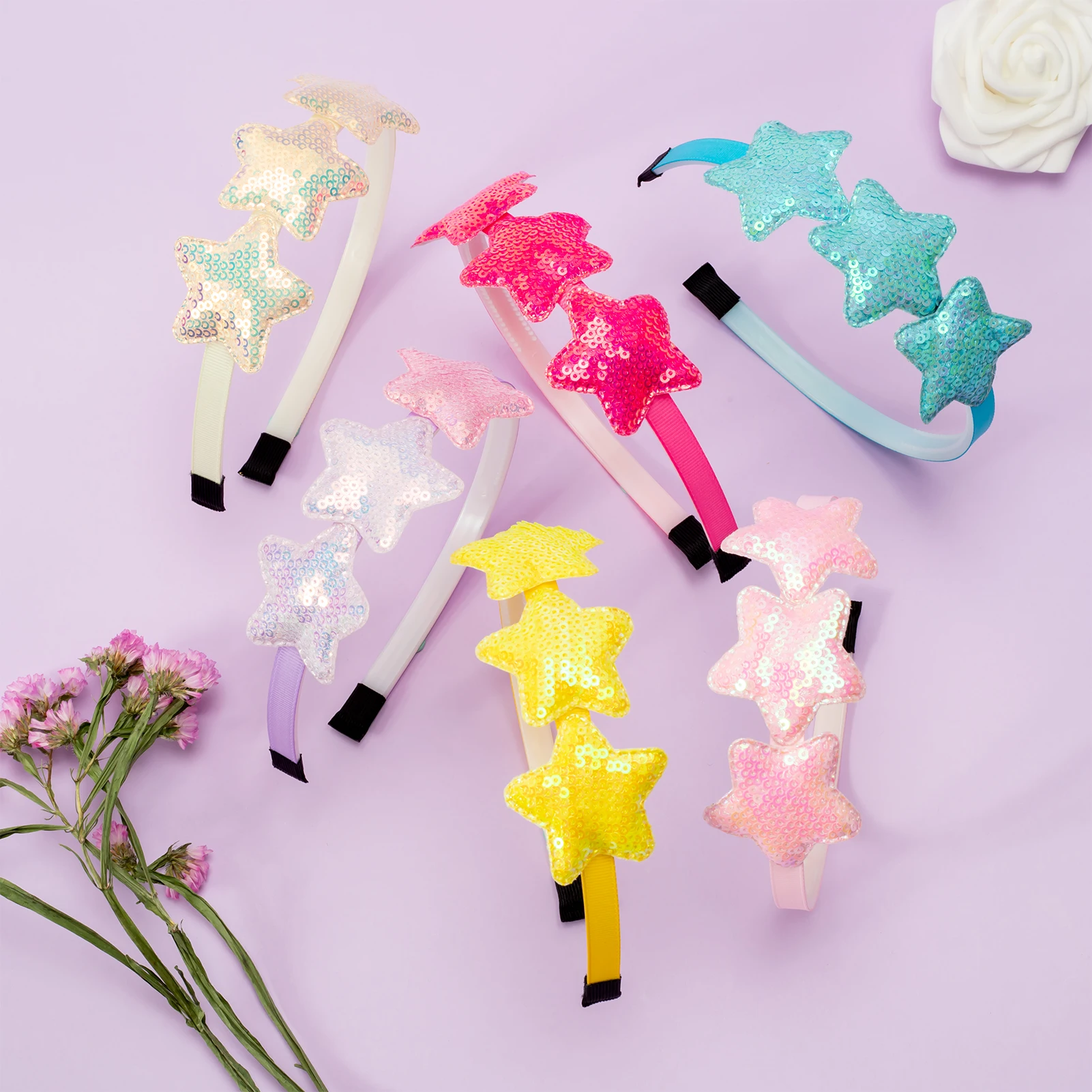 

Fashion Star Headbands Sequins Hairpin for Baby Girls Hair Bands Party Supplies Kids Hair Accessories Children Hair Accessorie
