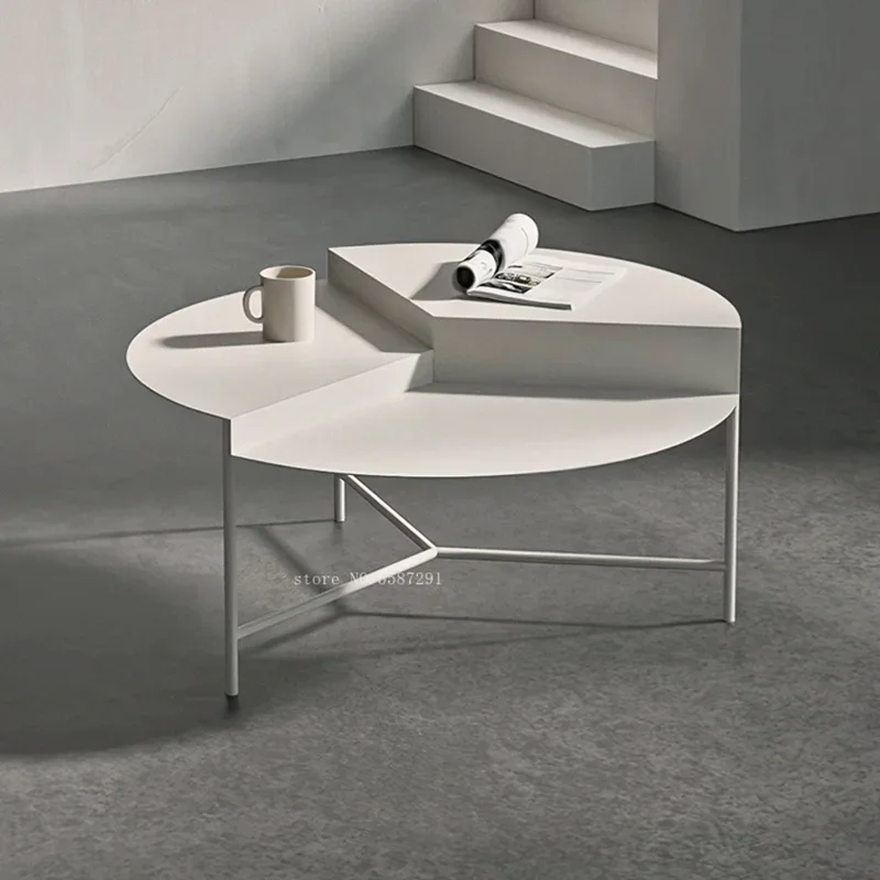 Железный круглый чайный столик современный простой для маленькой квартиры дома