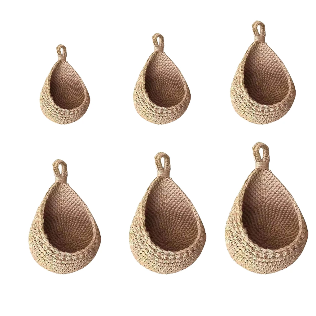 

Cotton Kitchen Storage Made Easy - Handmade Woven Hanging Basket Space-saving And Practical Allowing You To Store Food