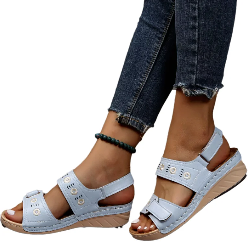 

Сандалии женские на платформе, повседневная спортивная обувь на танкетке, пляжные тапочки, шлепанцы, лето 2022