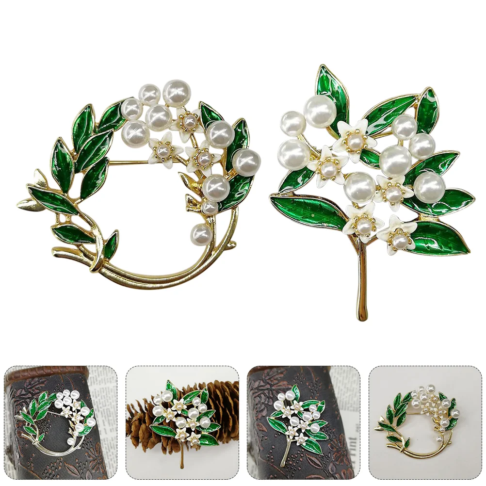 

2 шт., броши в форме букета