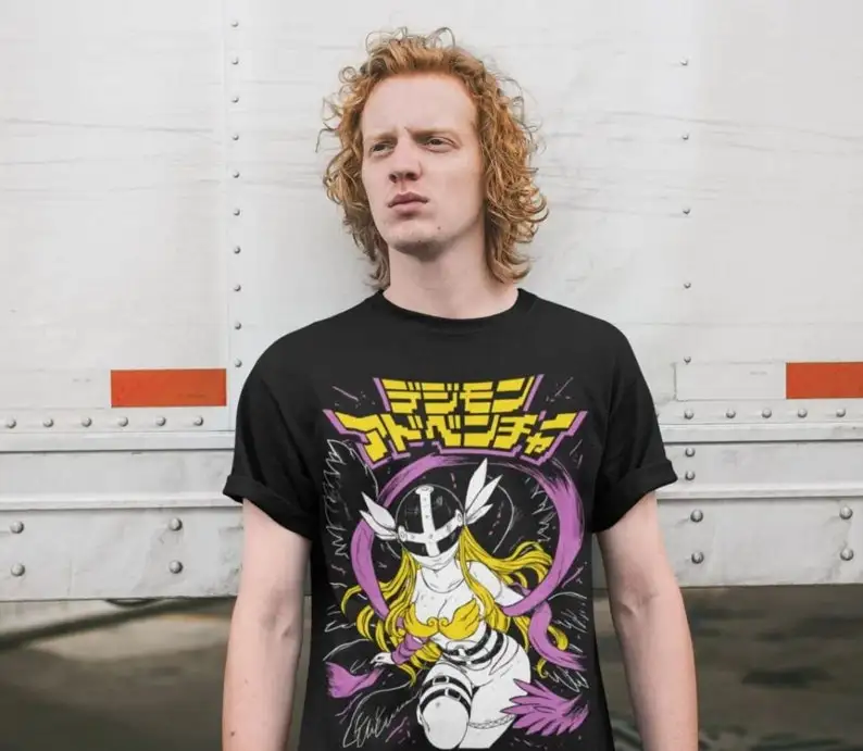 Футболка японского аниме кот гатомон рубашка манга футболки с графикой круто