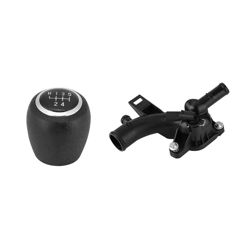 

1 Pcs Car Gear Stick Shift Knob Head Auto Styling & 1 Pcs Car Thermostat Housing Water Pump Outlet