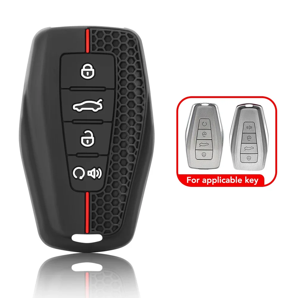 

Силиконовый автомобильный смарт-брелок, чехол для Geely Coolray X6 X7 Emgrand Global Hawk GX7, держатель, аксессуары, брелки