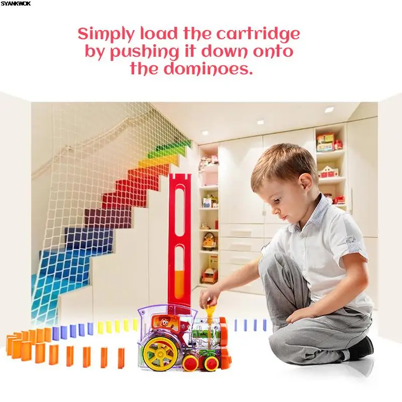 

Anime Car Toys Domino Game Toy Set Automatic Placement Domino Educational Toys Extra Pack DIY Toy for Children
