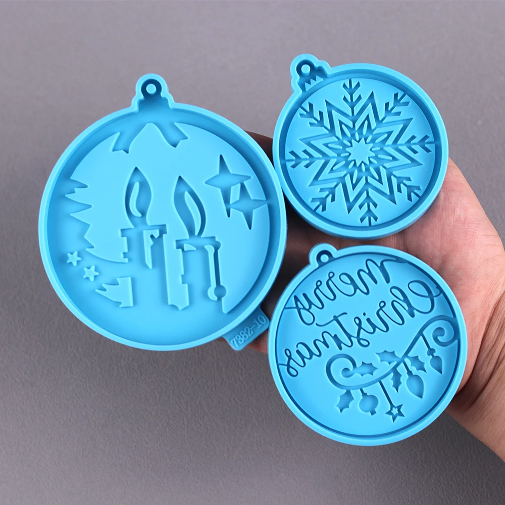 Круглая силиконовая форма большого размера для подвесок сделай сам