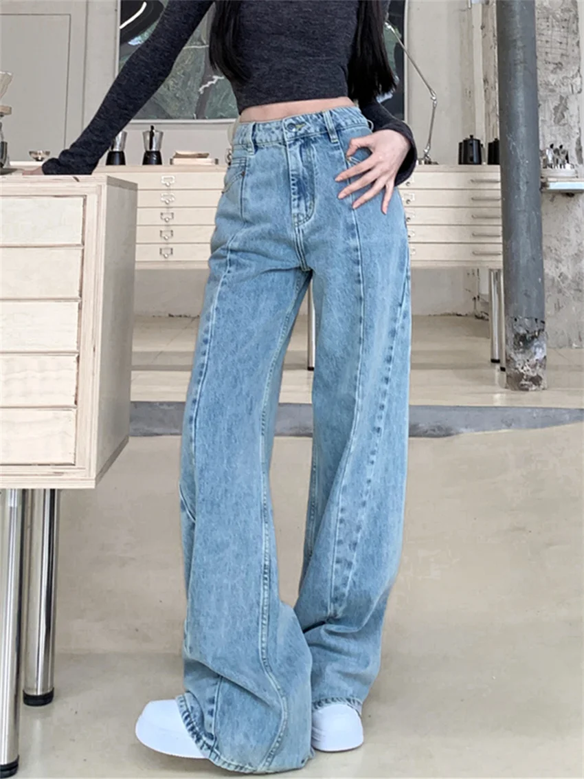 Брюки Alien Kitty женские джинсовые с завышенной талией 2024