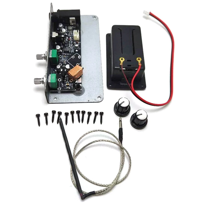 

Active Mute Guitar Pickup 3.5 mm Output Plug Pickup with 9V Battery Box Black Silent Guitarra Accessories