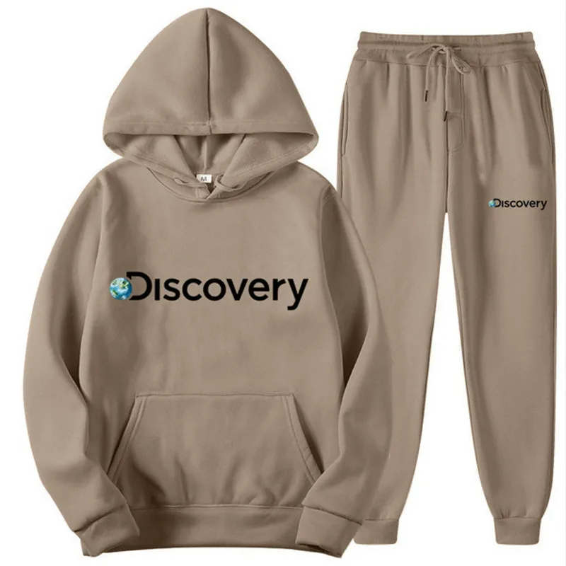 

Discovery Channel Set Celana Kaus Wanita Pakaian Olahraga Kasual Hoodie Musim Gugur/Dingin 2023 Koleksi Baru Set 2 Potong