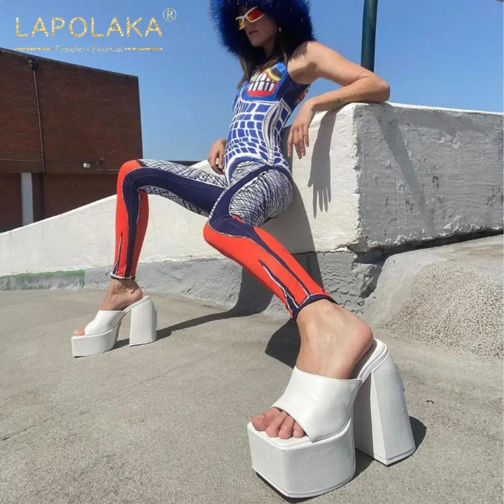 

Lapolaka INS HOT Women Pumps Heels Big Size Summer Shoes Slippers Thick High Heels Platform Woman Sandals sandalias Dropship