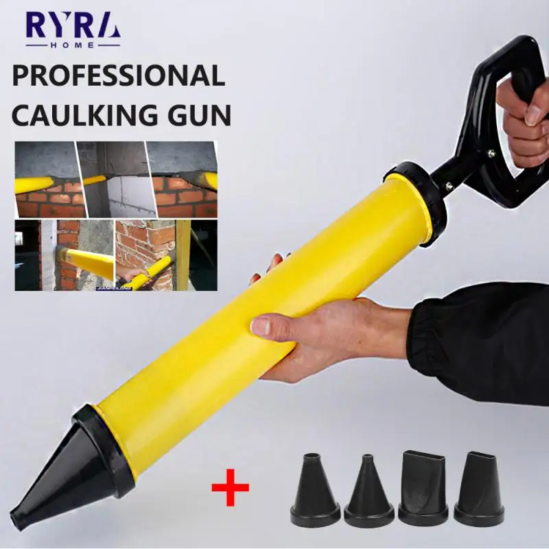 

Professional Caulking Gun Heavy Gap Guns Lime Pump Cement Sealant Grouting Mortar Sprayer Civil Construction Tools With 4 Nozzle