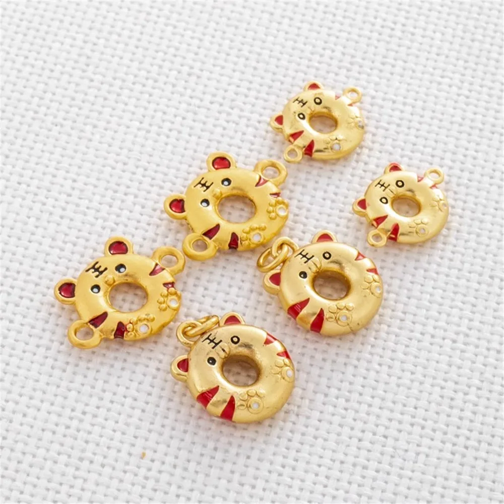 Двустороннее кольцо в форме капли тигра с подвесным рукавом украшение из бисера