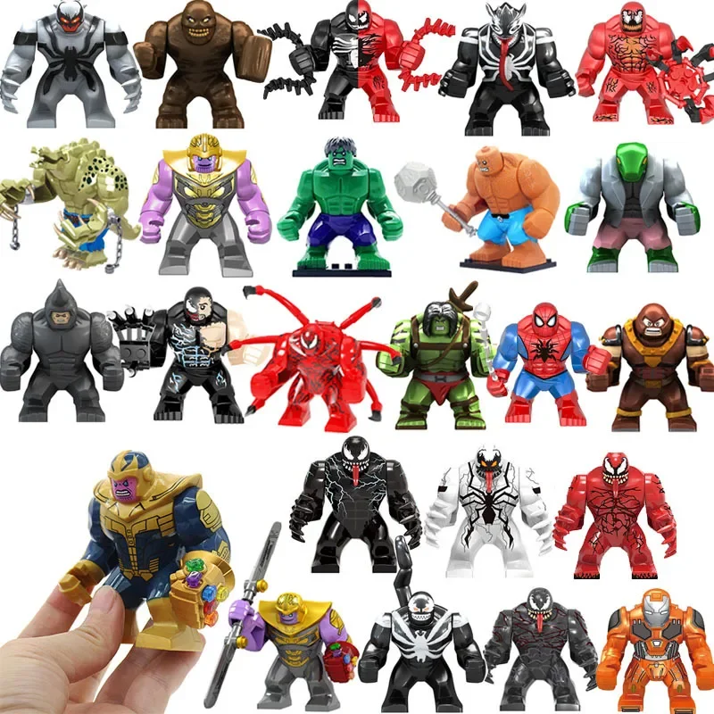 

Superhero Mini Building Blocks Avengers Alliance Adult Hulk Destroyer Spider Man Massacre Venom Building Block Toy Gift