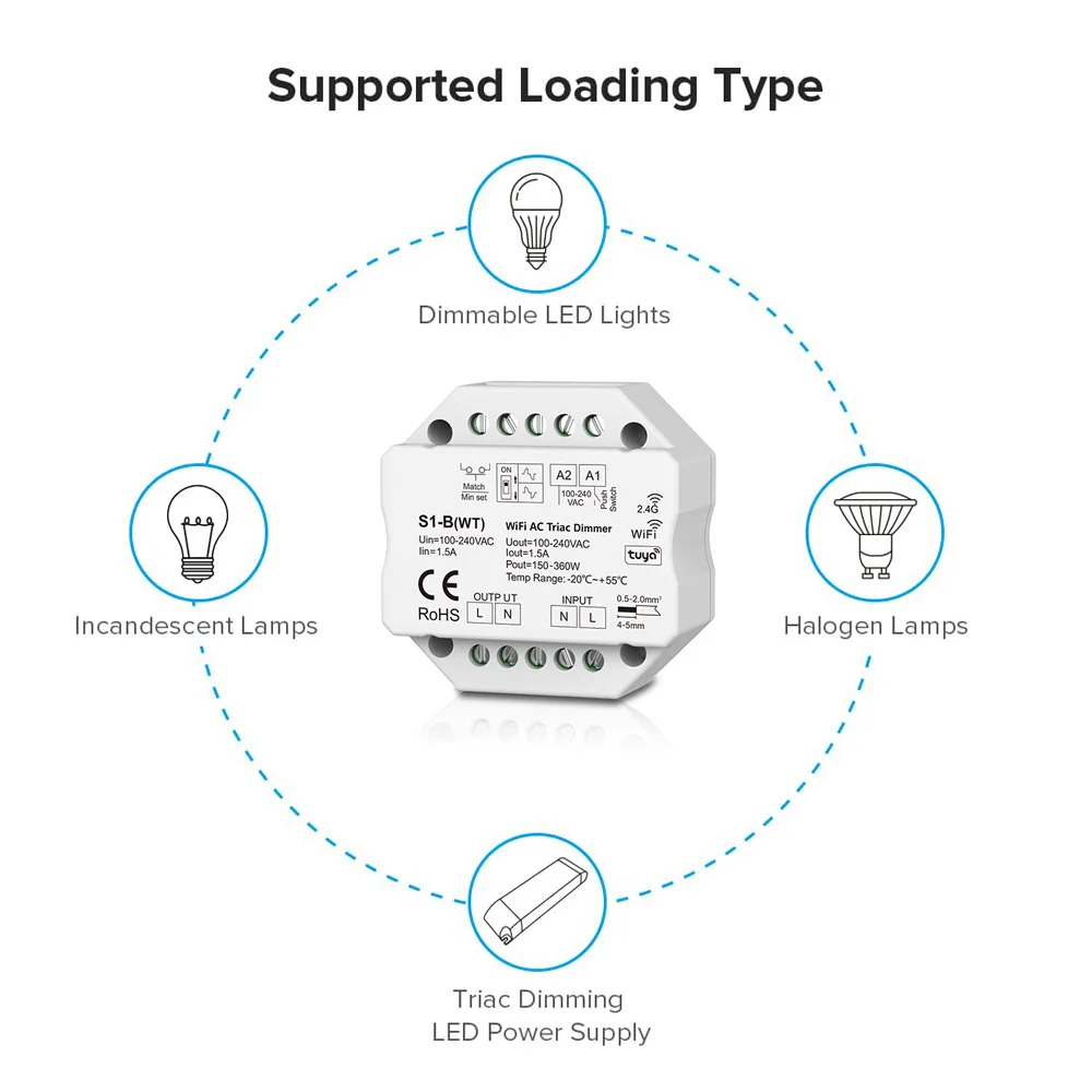 Диммер Триака Для Переменного Тока С Регулируемой Кнопкой Управления Яркостью 220