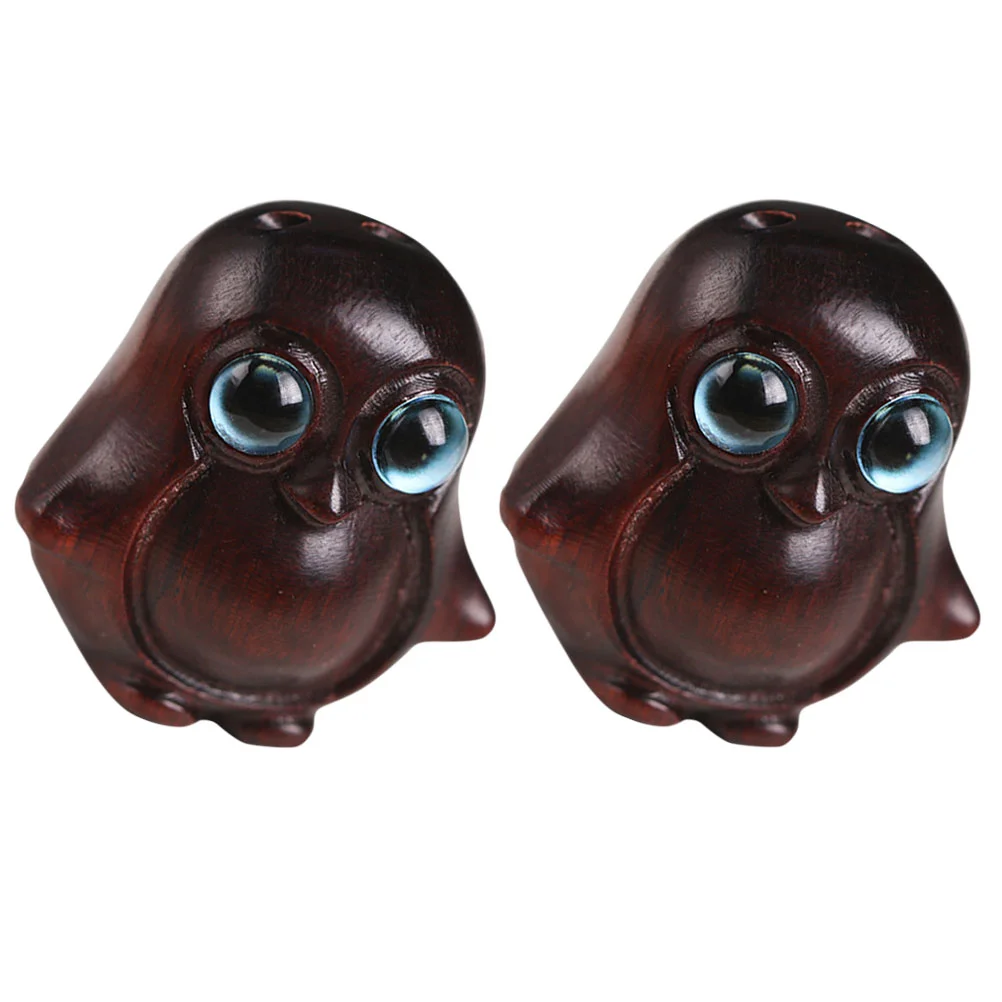 

Penguin Pendant Keychain Statue Figurine Lucky Sculpture Fortune Wooden Amulet Key Decortea Pet God Animal Lordcute Ring Figure