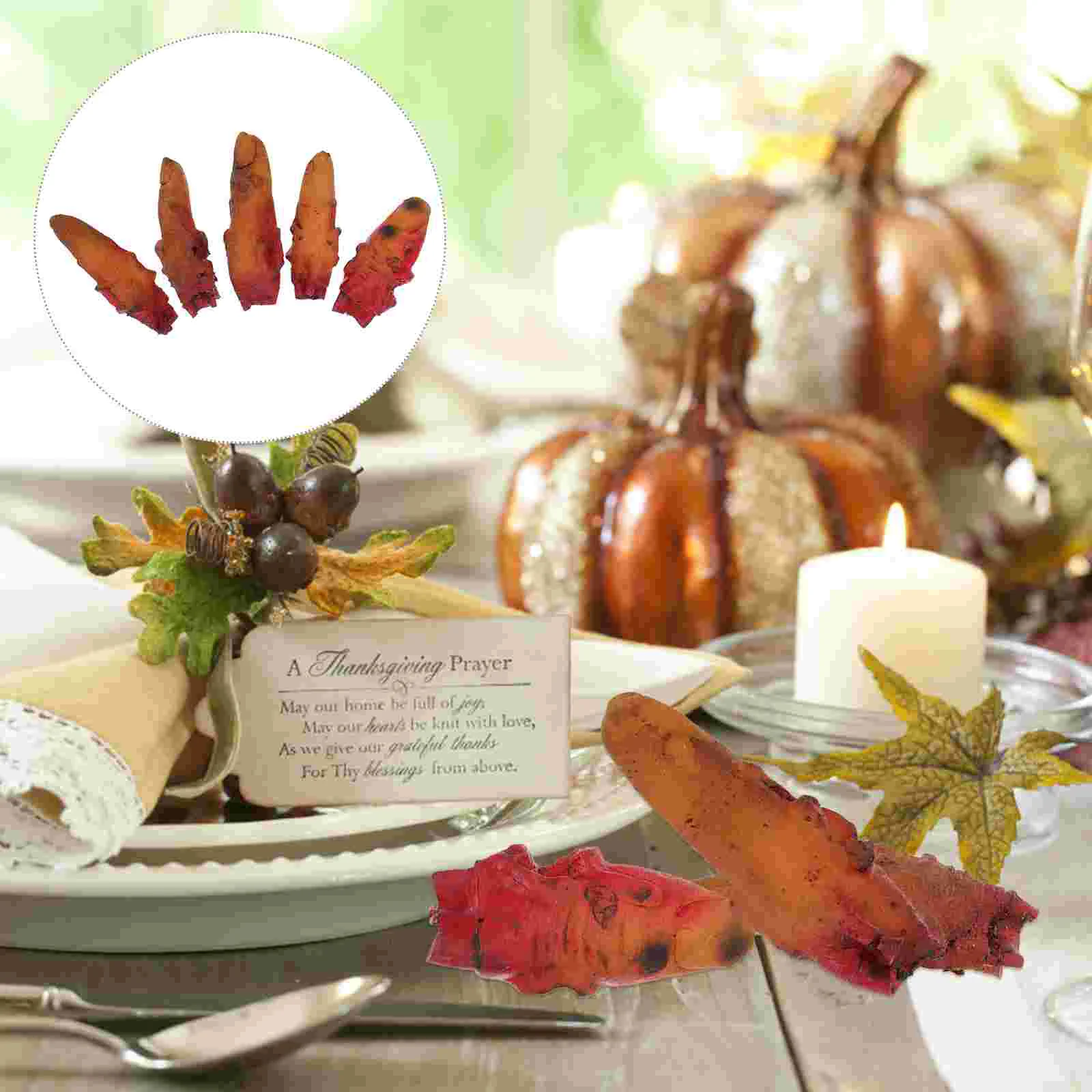 

5 Pcs Fingers Haunted House Props Halloween Ornaments Trick Horror