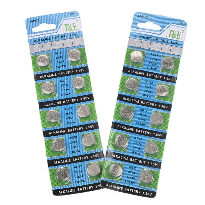 100 ~ 10 шт. AG13 LR44 A76 357 357A LR1154 SR1154 SR44 1 55 В щелочная батарея для часов калькулятора