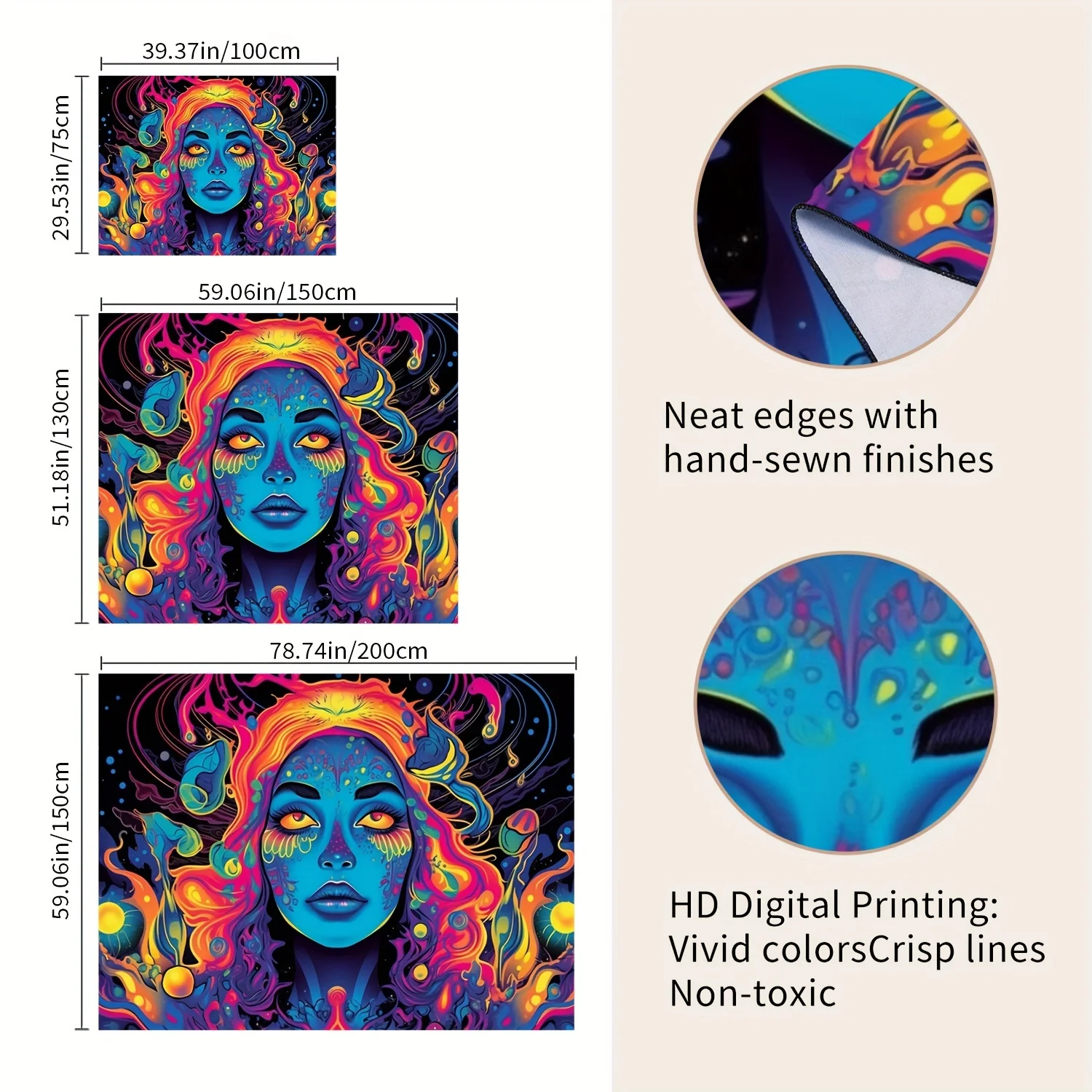 Хипстерский Гобелен В Неоновом Стиле С Узором Cosmo Настенный Художественный Декор