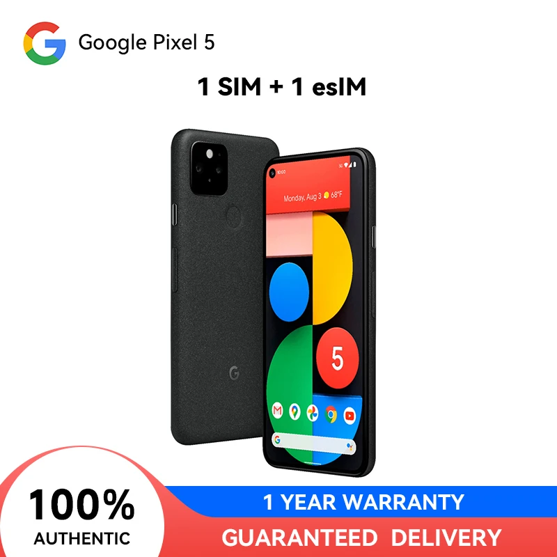 

Новинка 99%, смартфон Google Pixel 5, OEM ОЗУ 8 Гб ПЗУ 128 ГБ, экран 6,0 дюйма, Восьмиядерный процессор Snapdragon 76, Оригинальный разблокированный телефон Google Pixel 5