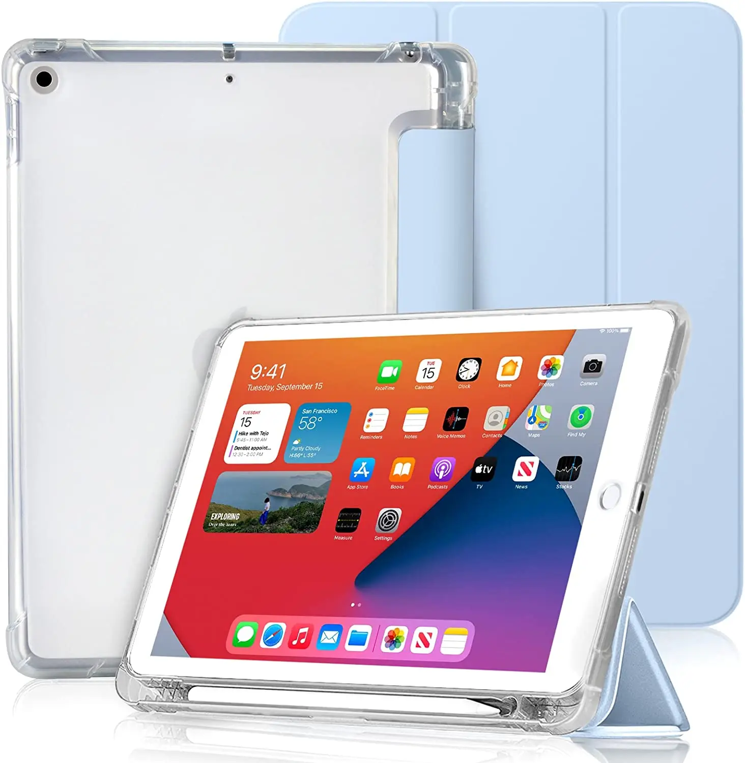 

For iPad 10.2 air 3 Pro 10.5 case with Pencil Holder iPad 9th 8th 7th Gen 2021 Cover A2602 A2603 A2604 A2605 A2197 A2198 Funda