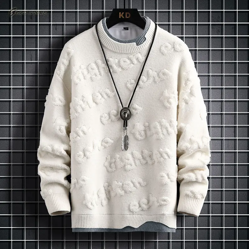 New Winter Harajuku Sweater Men Casual Turtleneck Cashmere Pullovers High End Mens Christmas Sweaters Thick Warm Pull Homme