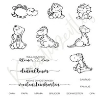 clear stamps for diy crafts handmade scrapbooking material greeting card decoration easter dinosaur seal 2022 new no cutting die