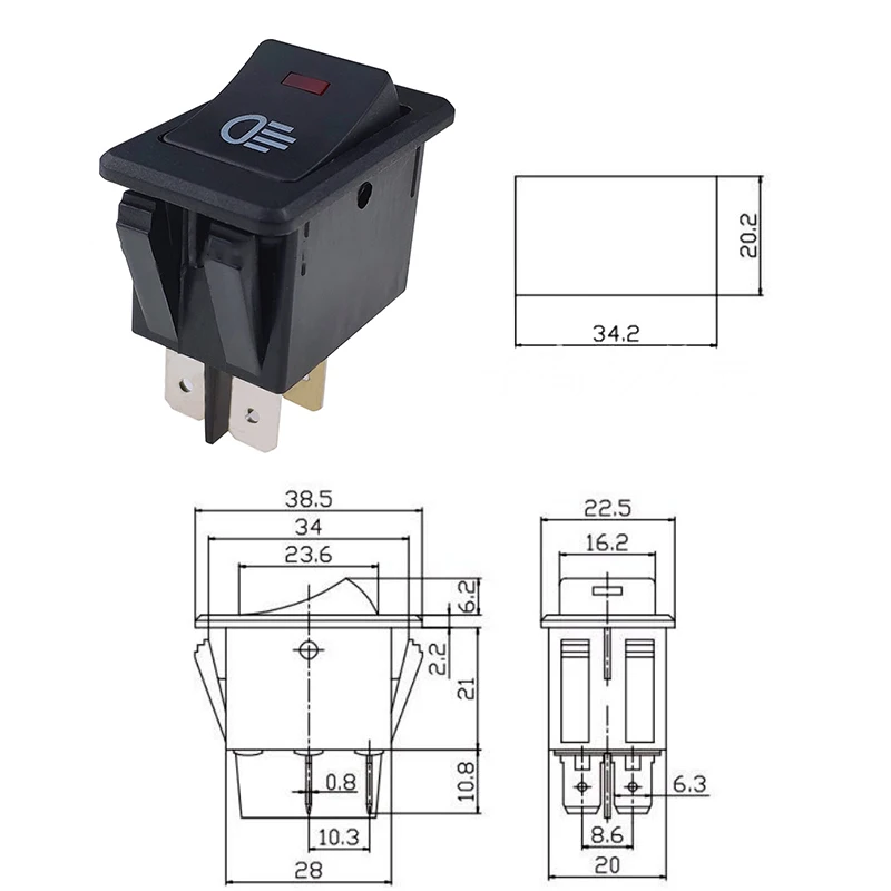 

Автомобильный, мотоциклетный, противотуманный, задний луч, модифицированный переключатель, светодиодная лампа, Рабочая панель для телефон...