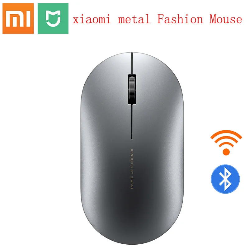 

Xiaomi Mijia Wireless Mouse Fashion Bluetooth Mouse Game Mouses 1000dpi 2.4GHz WiFi Link Optical Mouse Mini Metal Fashion Mouse