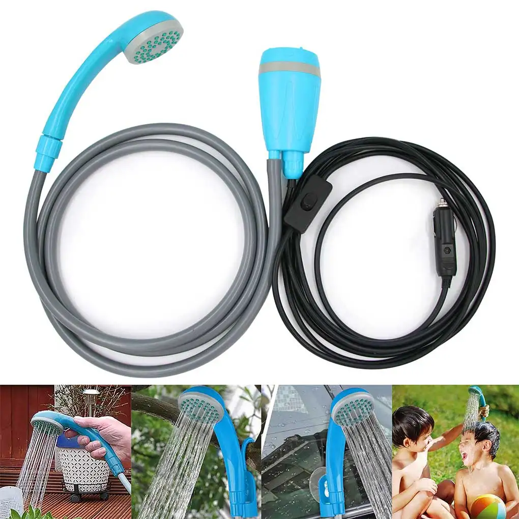 

Plastic Camping Shower Portable Detachable Cable Power Hanging Automotive Plant Watering Washing Electric Showers