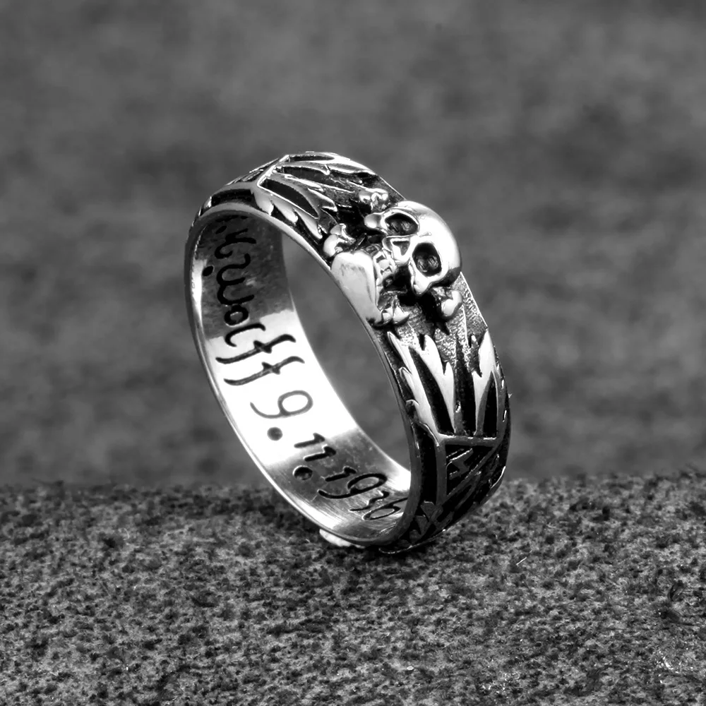 

Gothic Men's Ring Punk Hip-hop Rock Domineering Fashion Jewelry Skull Corrosion Creative Personality Accessories Wholesale