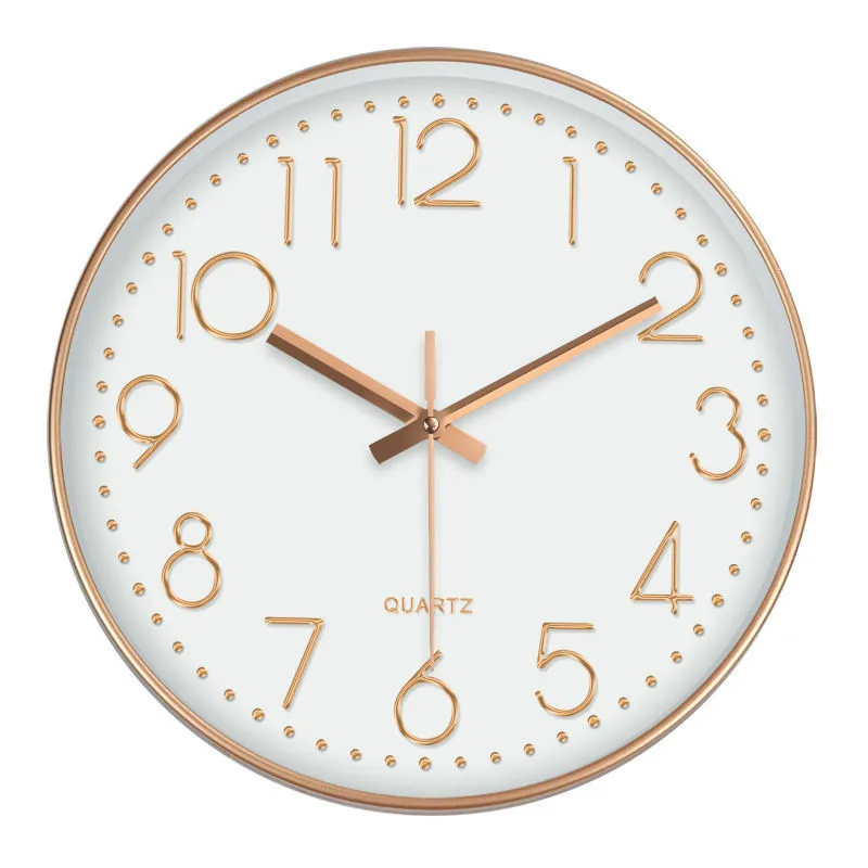 

30cm Minimalist Wall Clock Modern Design Living Room Bedroom Quartz Mute Light Luxury Clocks Hanging Watch Household Home Decor