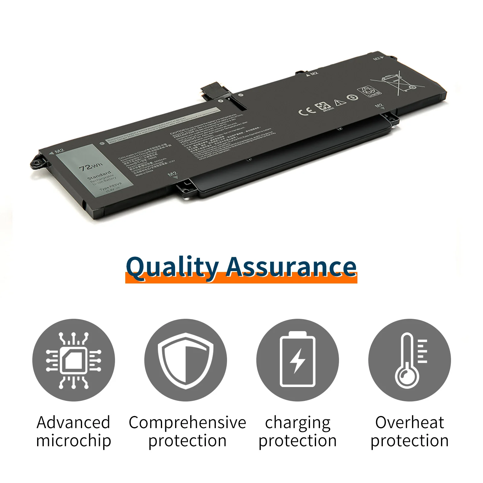 P83V9 Аккумулятор для ноутбука Dell Precision 5470 CDTT2 72 Втч 4442 мАч 15 4 В