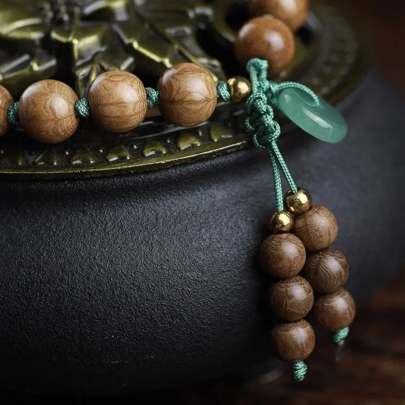 Старые материалы Шесть деревянных самодельных денег на анкган ручная цепочка 0 8