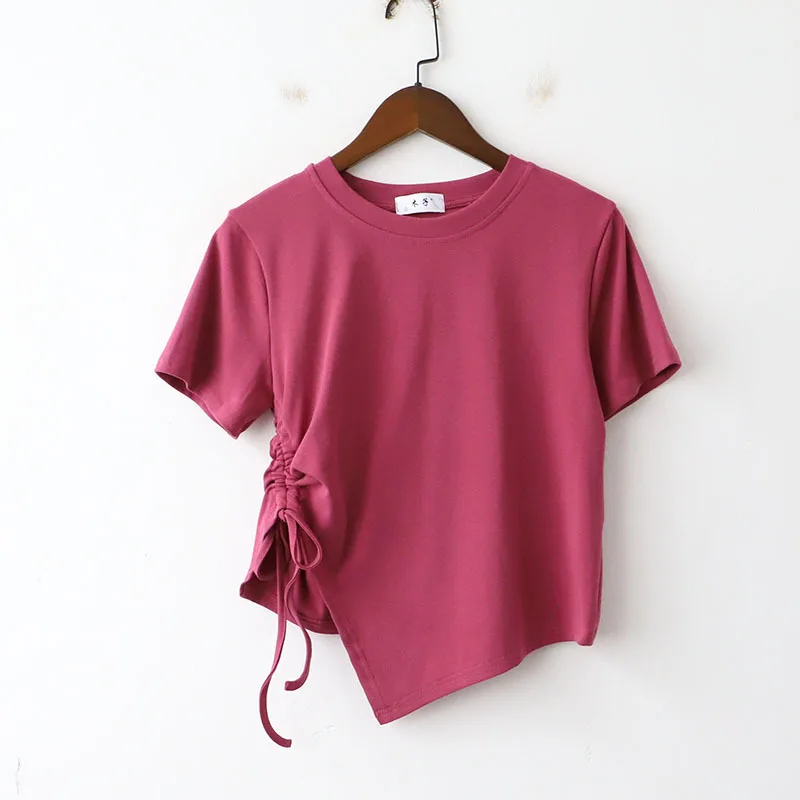 

Short Sleeve Solid Color Casual Fashion Summer New Round Neck 2022 grey